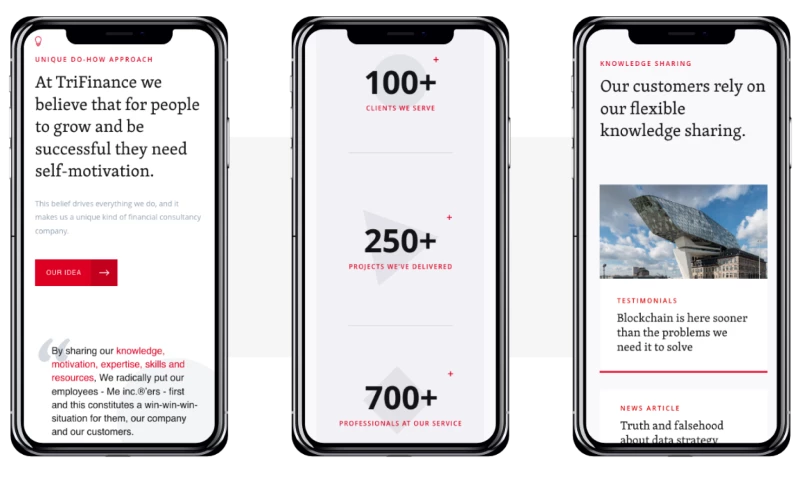 DPDK - Trifinance: A fresh digital face for a bold finance consultancy company