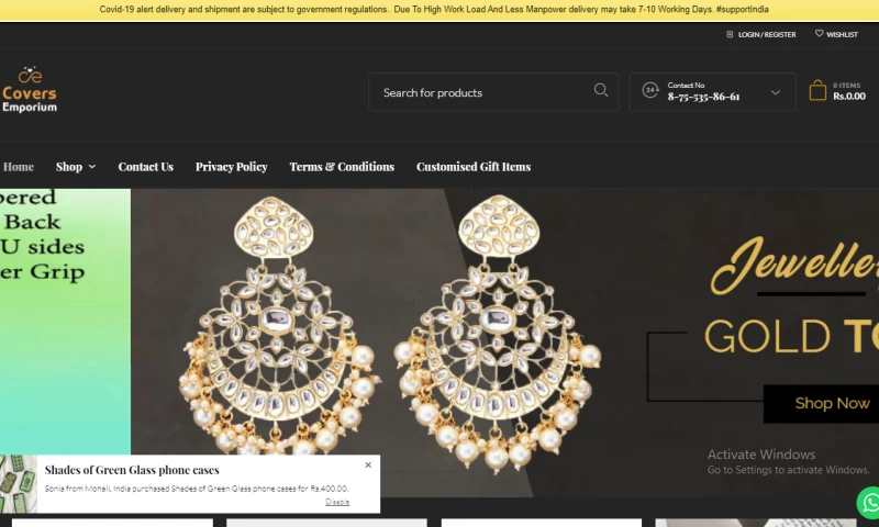 Mantthan Web Solutions LLP - Coversemporium - Ecommerce Website