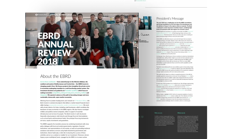 Belov Digital Agency - European Bank for Reconstruction and Development ’18