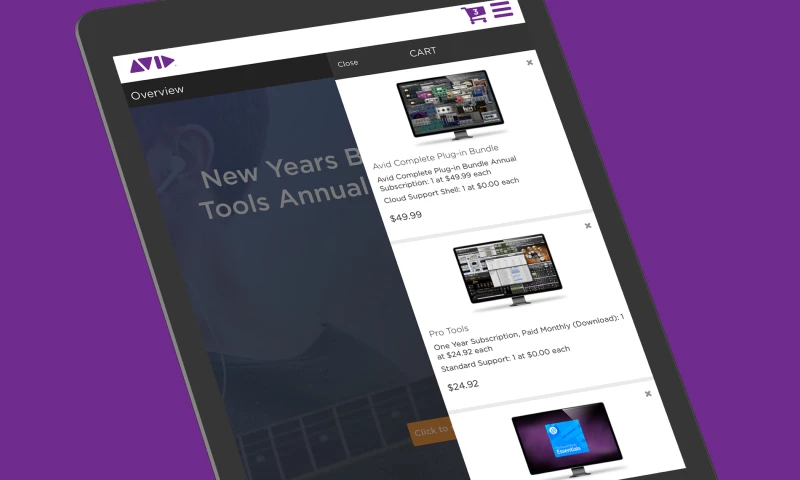 Avid Web Store - e-commerce redesign