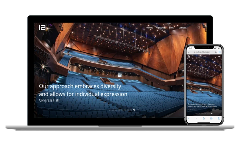 ITprofit - Creation of a corporate website for the architectural bureau Twelve Architects