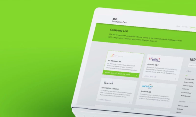 Coteries - Website and Mobile App for EPFL Innovation Park