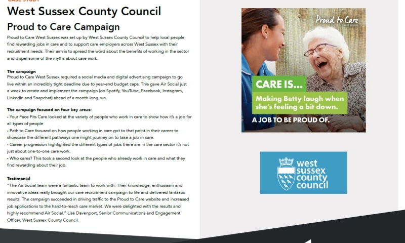West Sussex County Council: Proud to Care