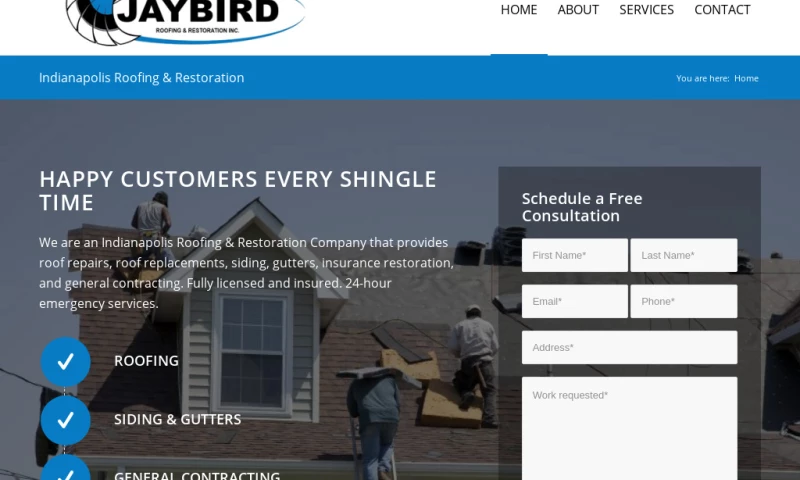 Website Design by Doug Walker - Jaybird Roofing