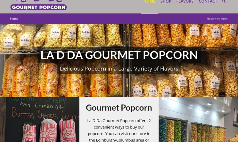 Website Design by Doug Walker - La D Da Gourmet Popcorn