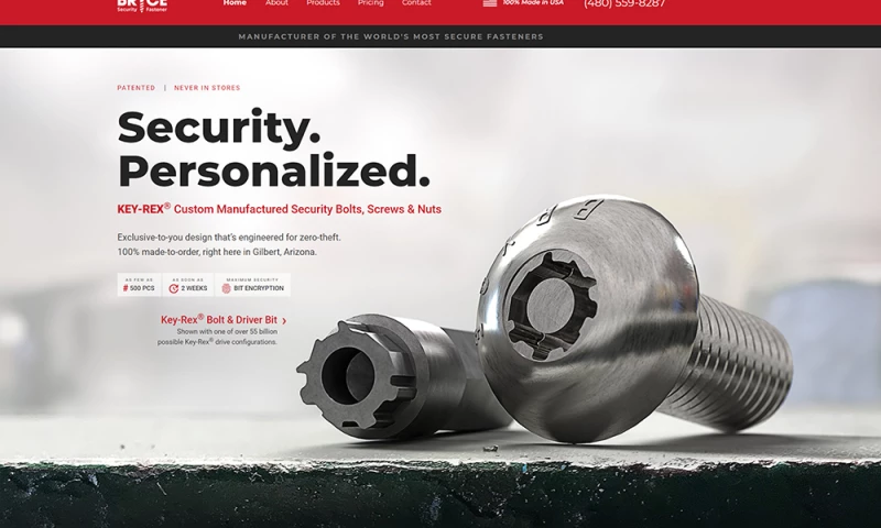 Avenue 25 - Bryce Fastener (Web Development, Branding, 3D Rendering, Messaging, Custom Coding Features)