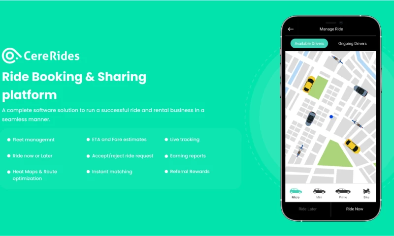 Cerebrum Infotech - CereRides - Ride Booking & Sharing platform