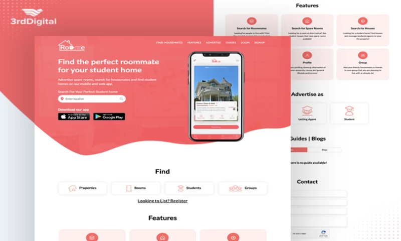 3rd Digital - Roome - Search roommate in UK