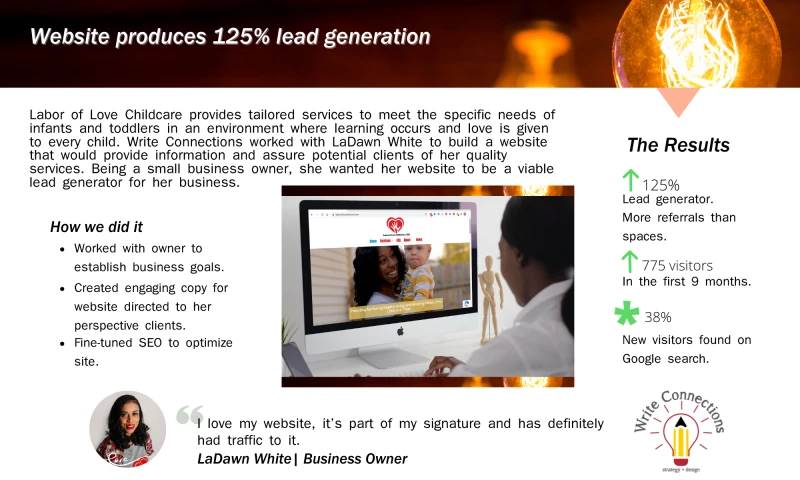 Write Connections - Labor of Love Childcare - Case Study