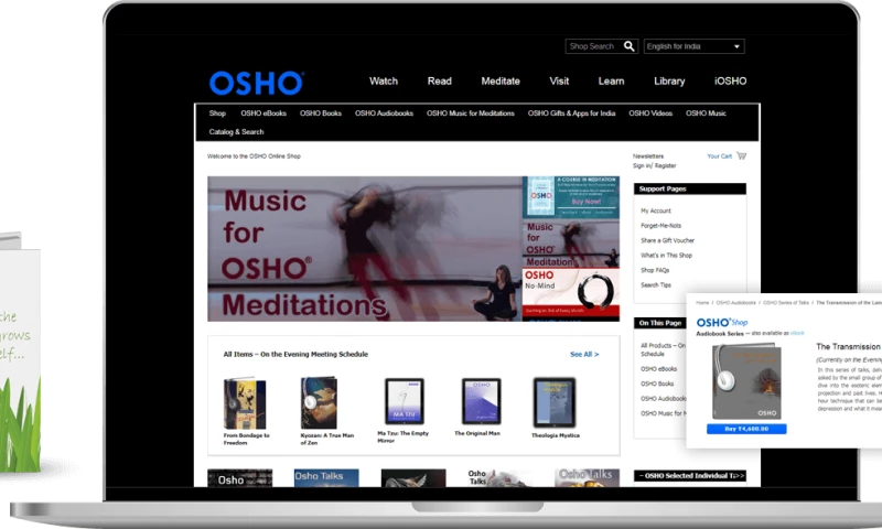 Ecommerce Platform for large volume of Audio, Ebooks for Osho.com