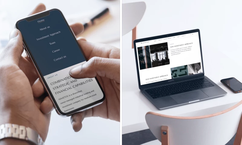 WordPress website design and development for an industrial holding company