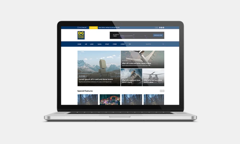 Graphiters - Defense Magazine Website Development