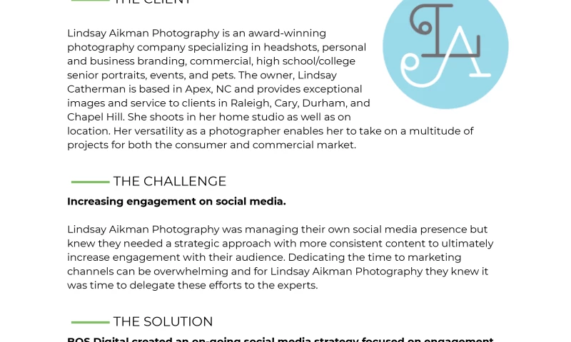 How Lindsay Aikman Photography Increased Engagement by 41%