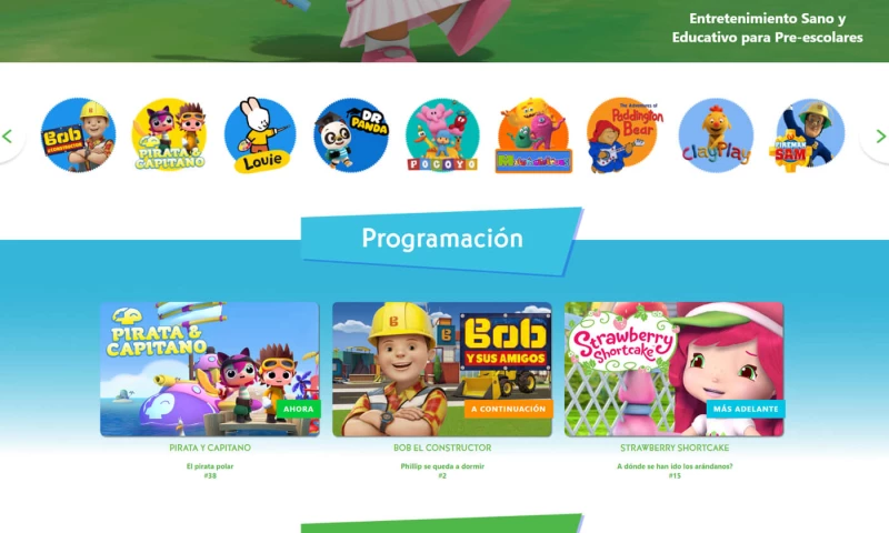 OptFirst - Children's Media Website (in Spanish)