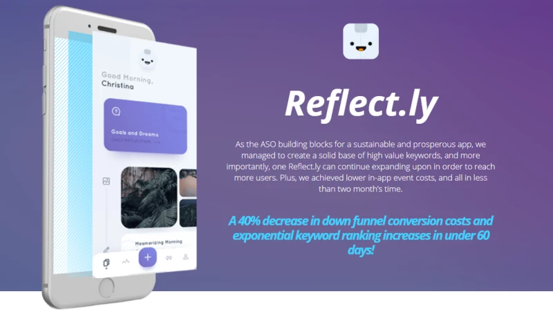 App Store Optimization for Reflect.ly