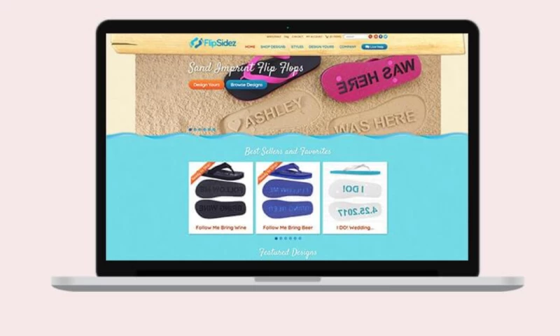 CSSChopper - FlipSidez: Website Development for Custom Sand Imprint Flip Flops