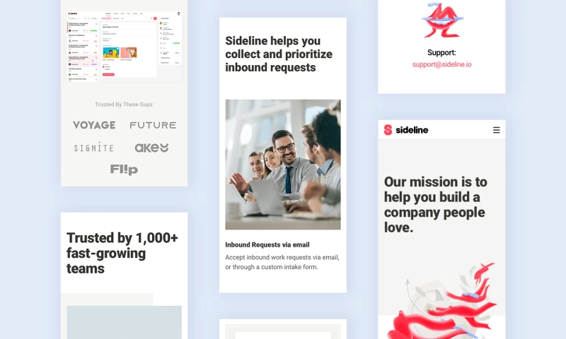 Sideline: Branding, design and SaaS development