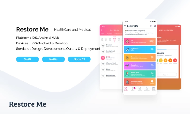 CodeCraft Technologies - Restore Me | HealthCare and Medical