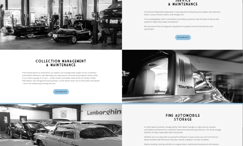 Palm Beach Garage- luxury client website