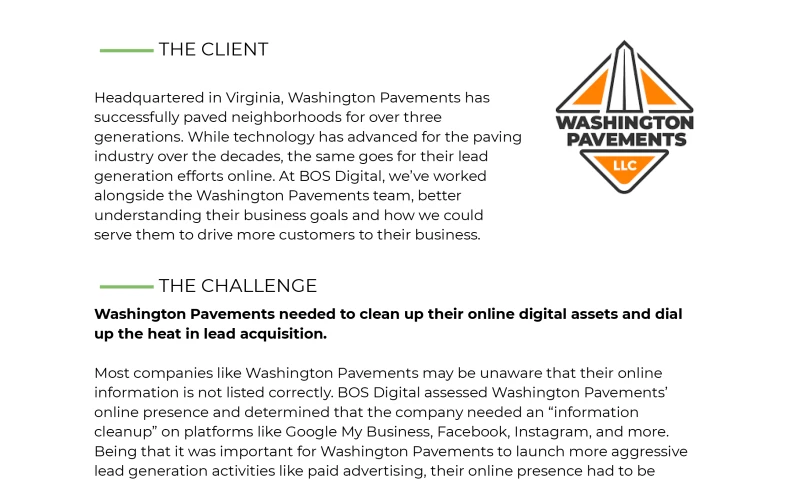 BOS Digital - How Washington Pavements Used Google Ads to Generate 1,247 Leads Over 6 Months
