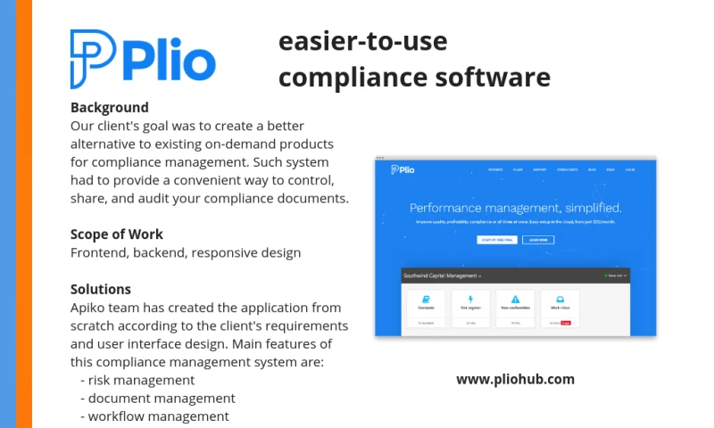 Plio | On-demand compliance management application
