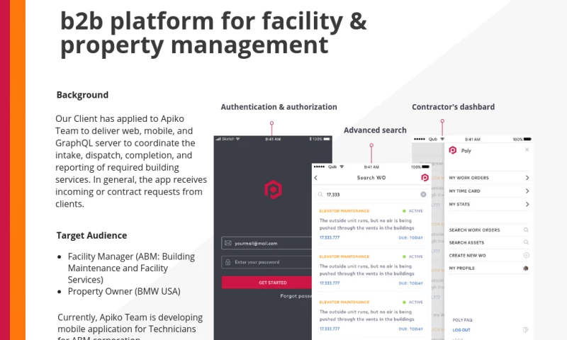 Work order management application
