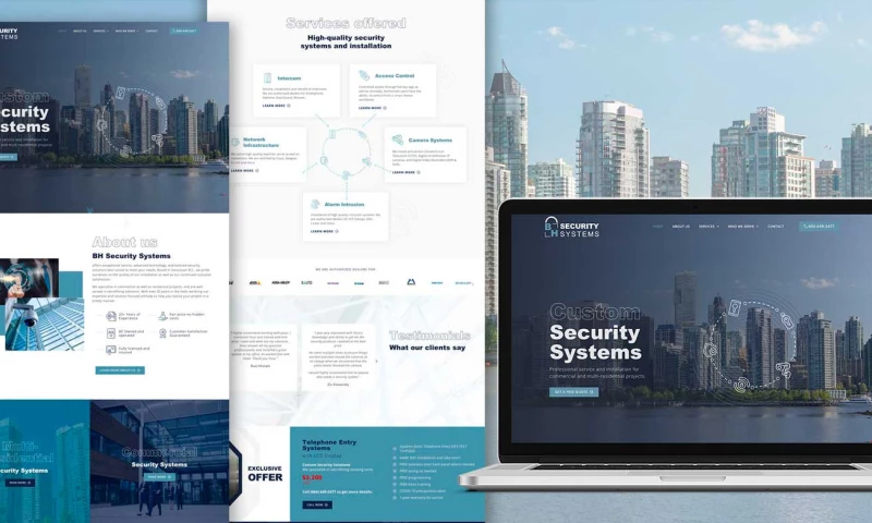 Idea Marketing Agency | Custom Web Design & Web Development - BH Security Systems: Web Design