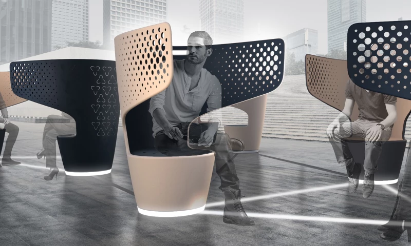National Center of Design and Innovations 2050.LAB - Urban chair SPINka
