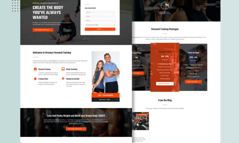 Breznau Personal Training - Custom Web Design