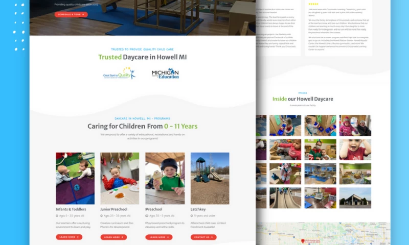 Crossroads Learning Center - Custom Web Design