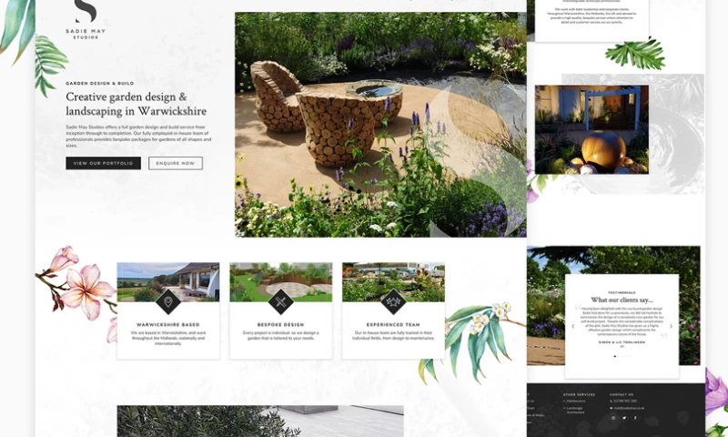 Edge of the Web - Sadie May Studios website design