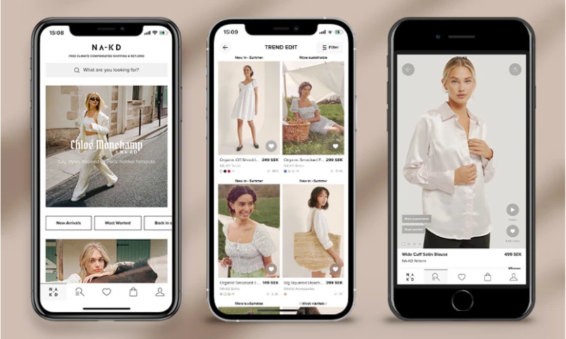 NA-KD fashion e-commerce iOS mobile application