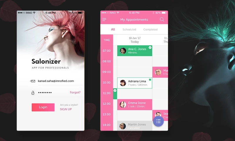 Innofied Solution - Salonizer - App for Salon Stylists