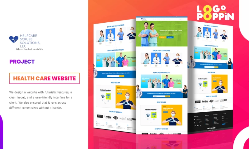 Logo Poppin - Helpcare Scrubs Solutions, LLC