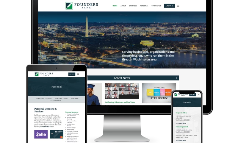 Founders Bank Redesign & Development