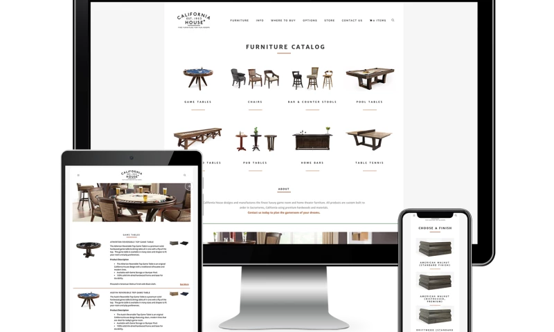 California House Design/Development (WooCommerce)