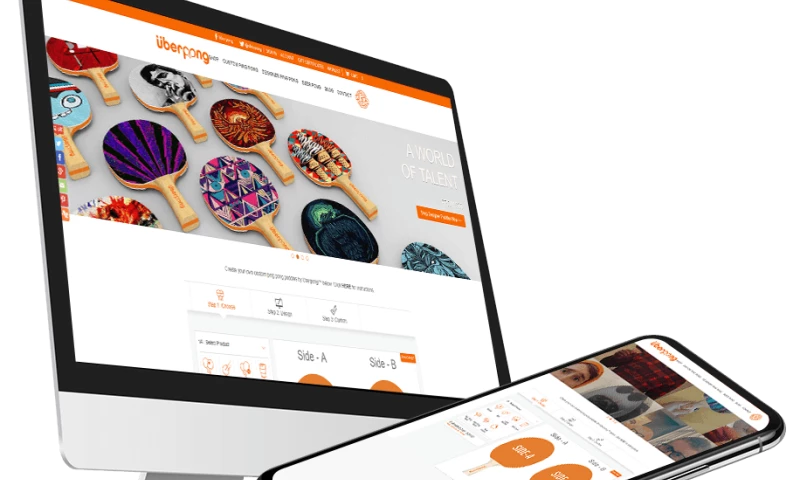 Uberpong E-Commerce Paddle Customization tool