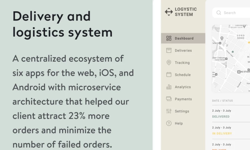 Yalantis - Delivery and logistics system