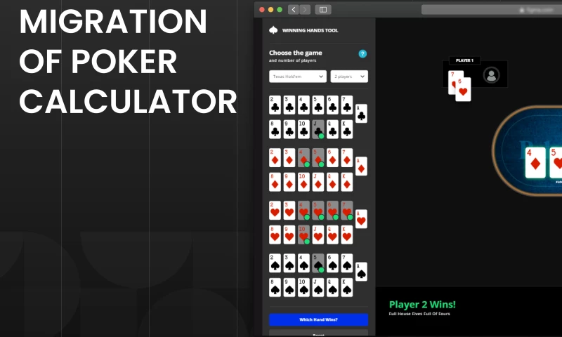 Migration of Poker Calculator