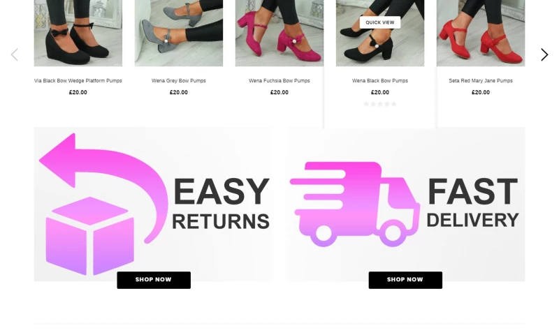 Create Online Store for Ladies Shoe in England