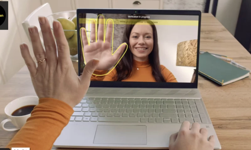 and action - HITACHI Biometric Hand explainer
