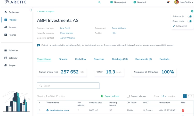 Aspirity - Project management software for real-estate investment