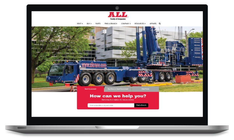 Website Design – Construction Equipment Company