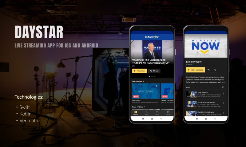 Live streaming app for iOS and Android
