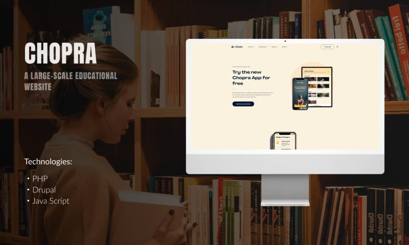 Chopra - large-scale educational website
