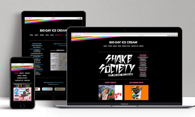 ICON Creative Agency - Big Gay Ice Cream Website Design