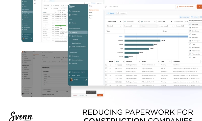 Efficient project management app for construction companies