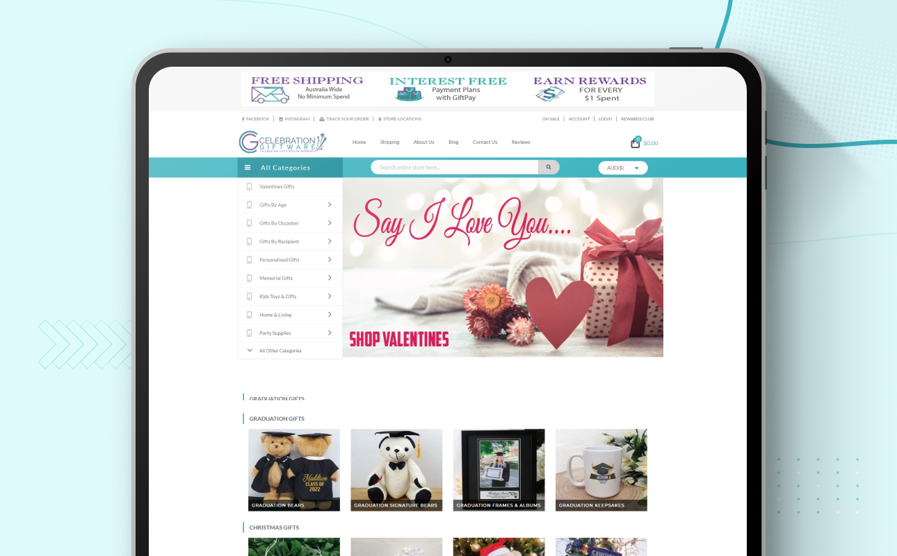 Celebration Giftware Development