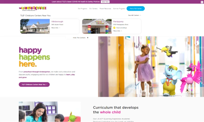 Site redesign for national early childhood centers