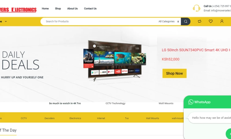 NdovuCloud - Movers Electronics Ecommerce Website